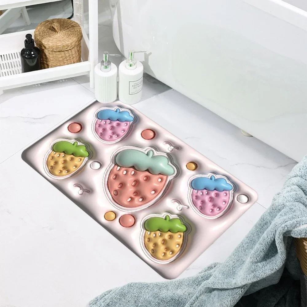 High Quality Diatom Mud 3D Pattern Non Slip Bath Rug with Design Washable Drying
